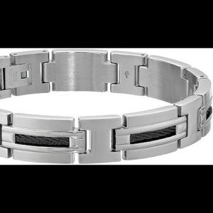 STEL Men’s stainless steeL black enamored bracelet